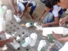 PEV promove hortas escolares com garrafas Pets recicladas